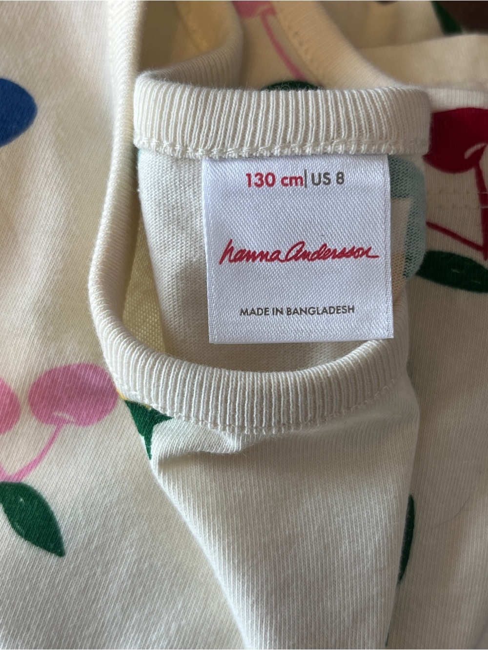 Hanna Andersson Dress with Cherries Sz 130/8
